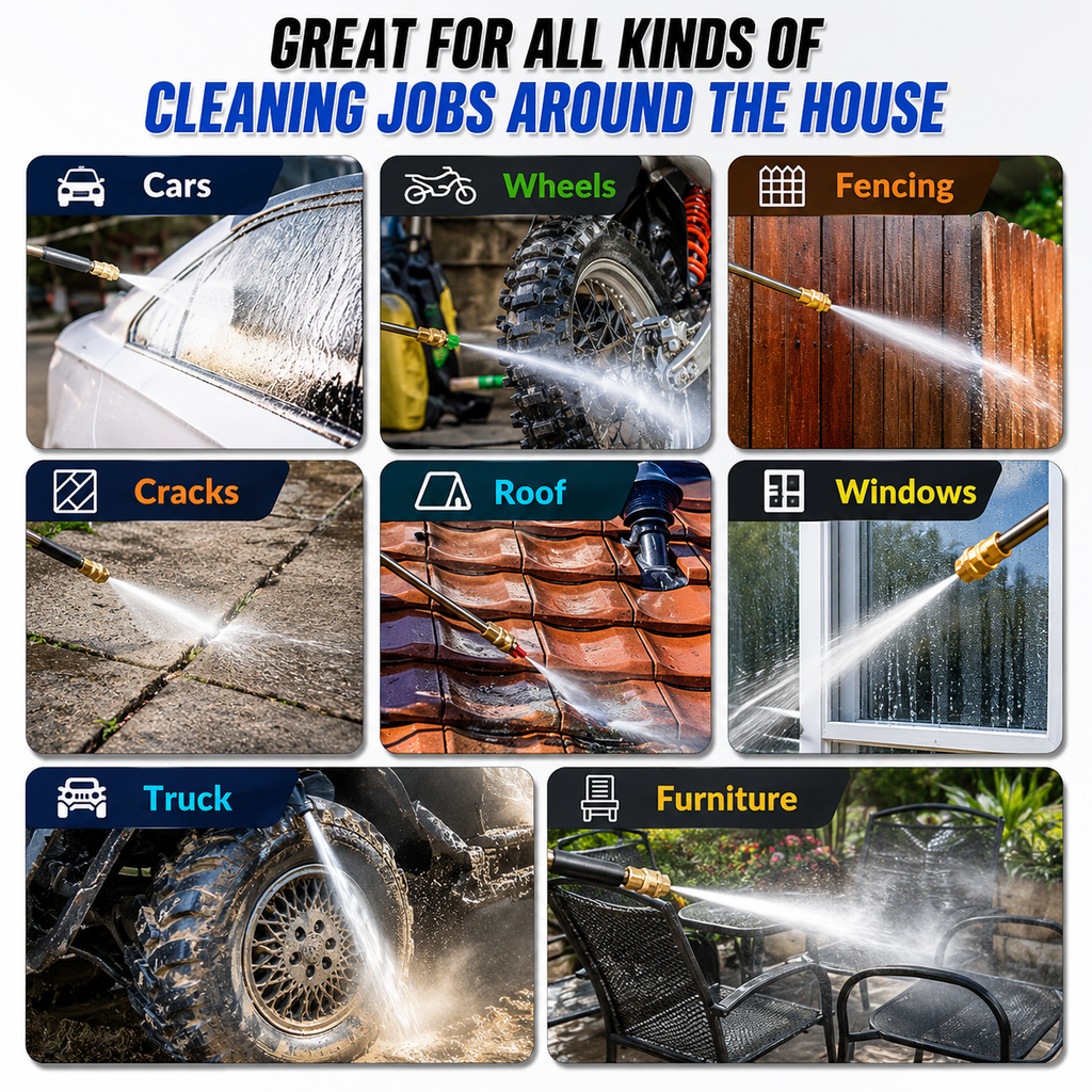 Electric Pressure Washer 2030 PSI, 1.76 GPM Portable Power Washer with Foam Cannon, 1800W High Pressure Cleaner for Car Washing, Driveways, Patios, Decks & Outdoor Cleaning