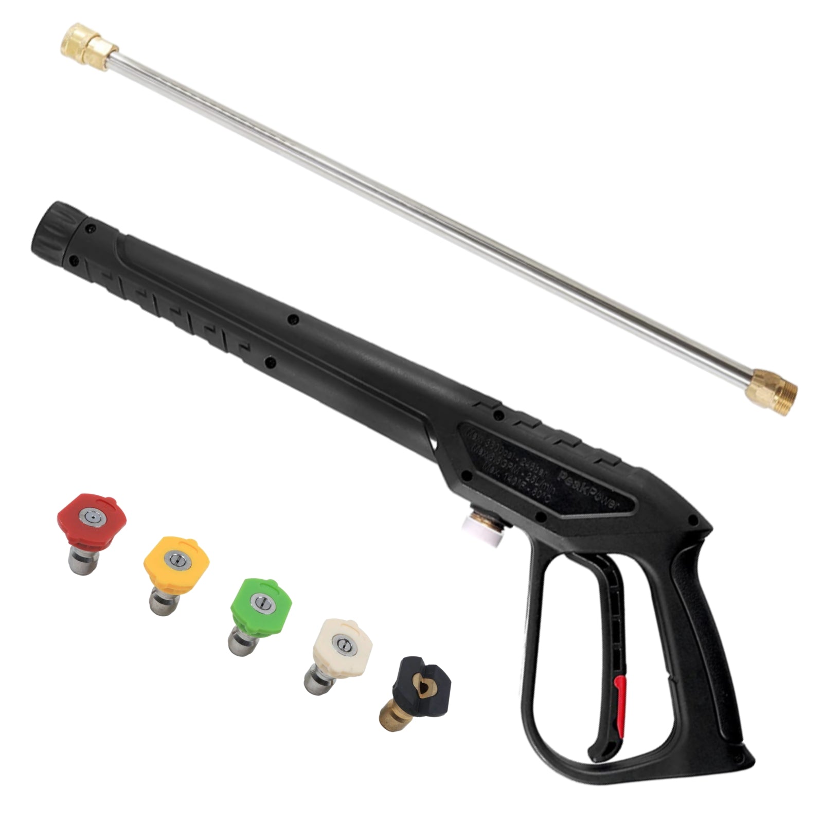 FGDCHNJ 3600 PSI Pressure Washer Gun with 36” Wand & 5 Nozzles